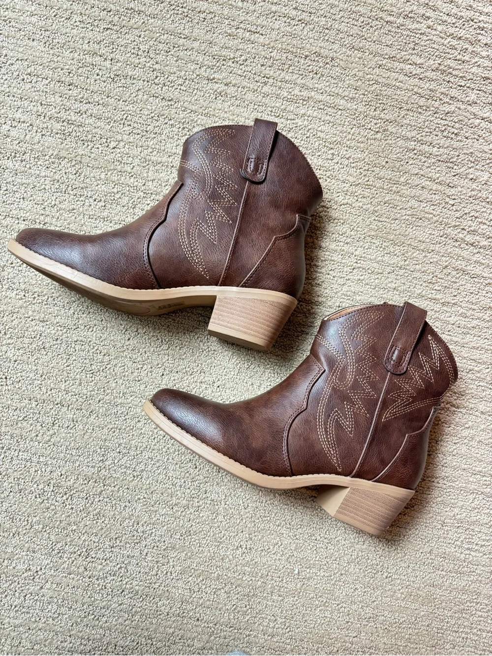 ✖️ sold ✖️ soda — ‘gesso’ women’s cowboy western stitched ankle boots